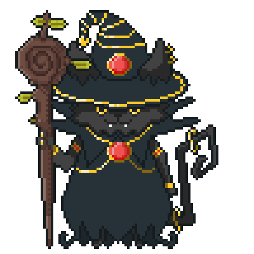 Wizard Cat Pixel Art