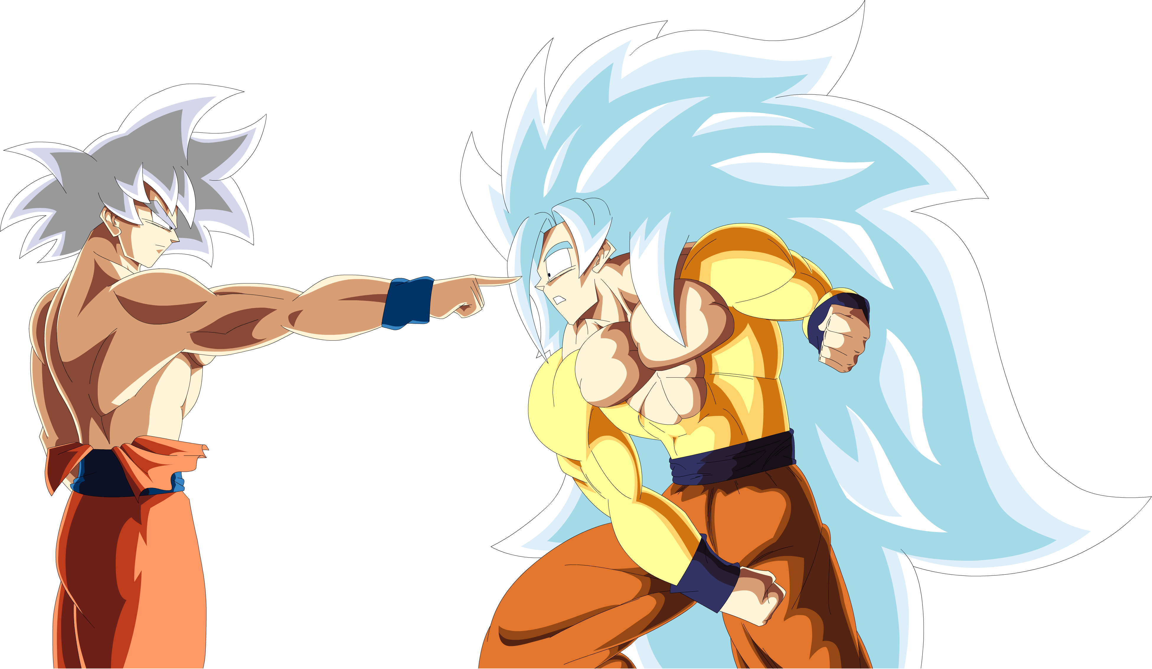 Goku ultra instinto Y Goku ssj5 mystic by khddutfkifu on DeviantArt Goku ultra instinto Y Goku ssj5 mystic by khddutfkifu on DeviantArt