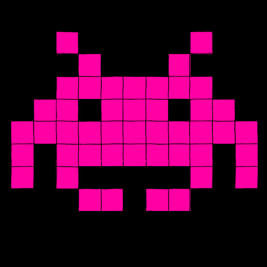 OMG pink space invader