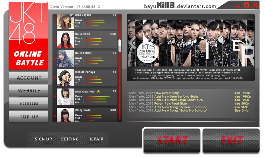 Launcher game online JKT48 *fiktif