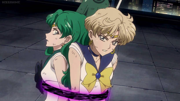 Sailor Uranus, Neptune and Pluto tied up