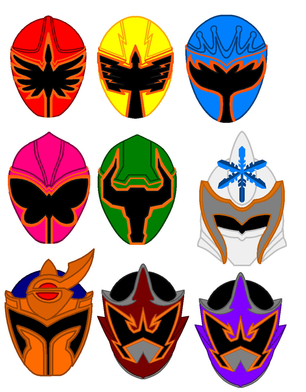 Power Ranger Mystic Force Helmets by PowerRangersWorld999 on DeviantArt