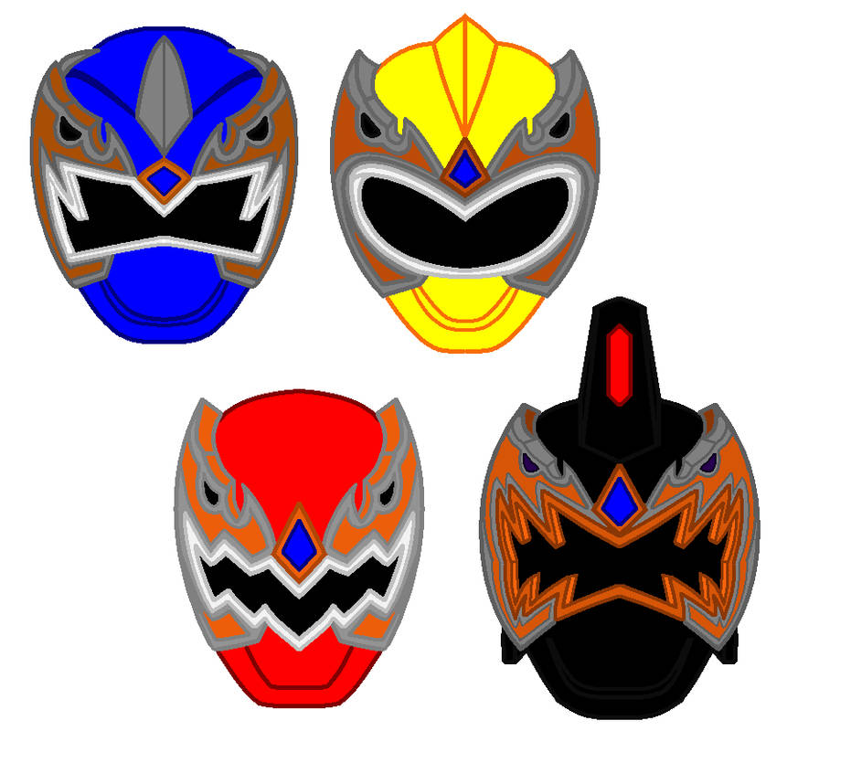 Power Rangers Dino Thunder Triassic Helmets by PowerRangersWorld999 on ...