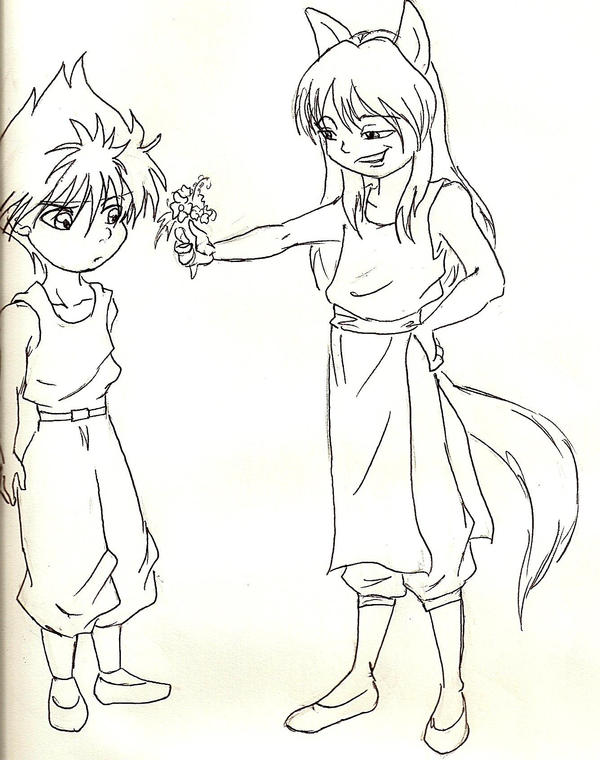 The Fox and the flowers by lalacat2 on DeviantArt
