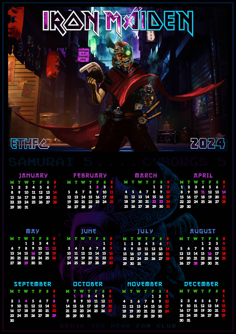 Iron Maiden / ETHFC 2025 Calendar by croatiancrusader on DeviantArt