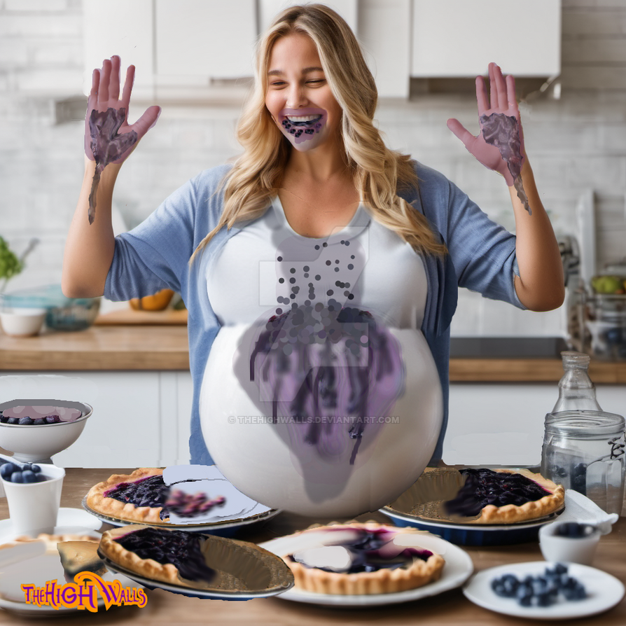 Mommy Belly Raspberry Blueberry Baby Belly original by TheHighWalls on DeviantArt