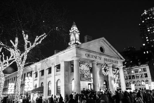 Quincy Market Boston at Christmas