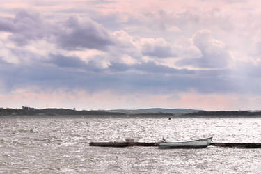 Skiff on the water Hull, MA