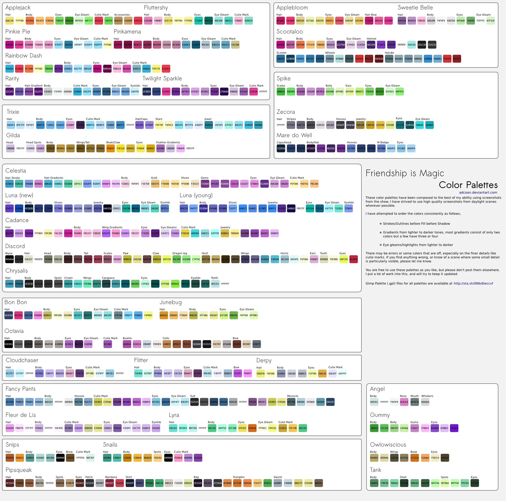 Pony Color Palettes v1.0