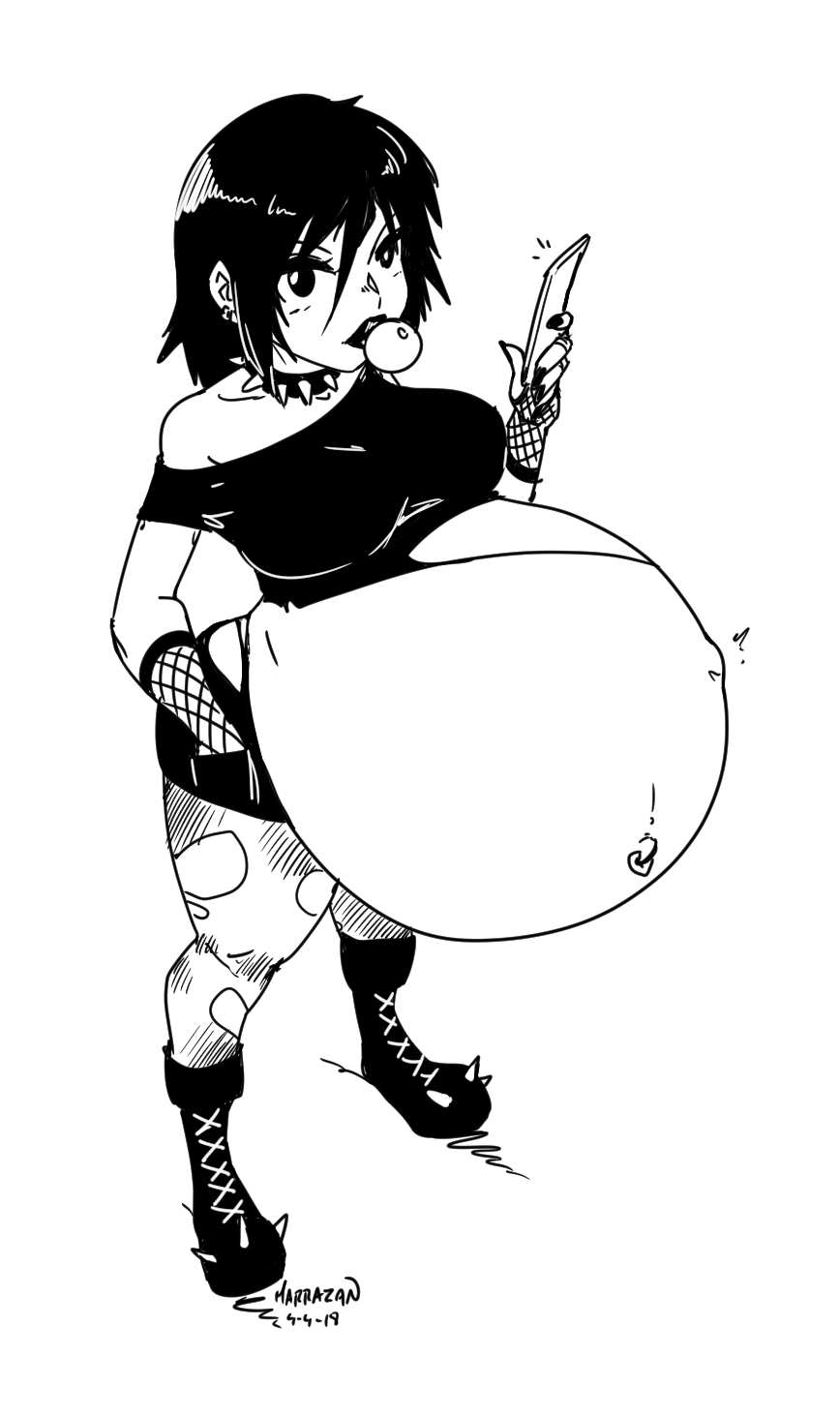 Preggy goth girl