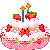 Pink bouncing cake