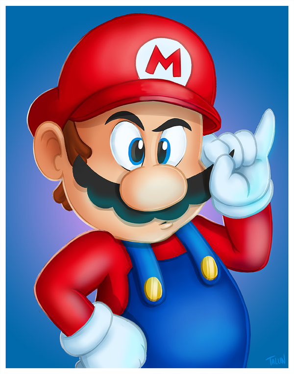 Mario Movember Pin Up