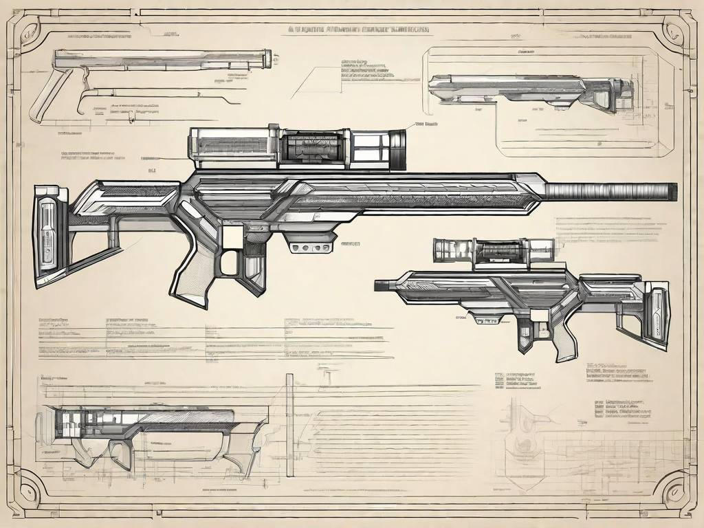 Automatic rifles technical drawings by DigitalArtwww on DeviantArt
