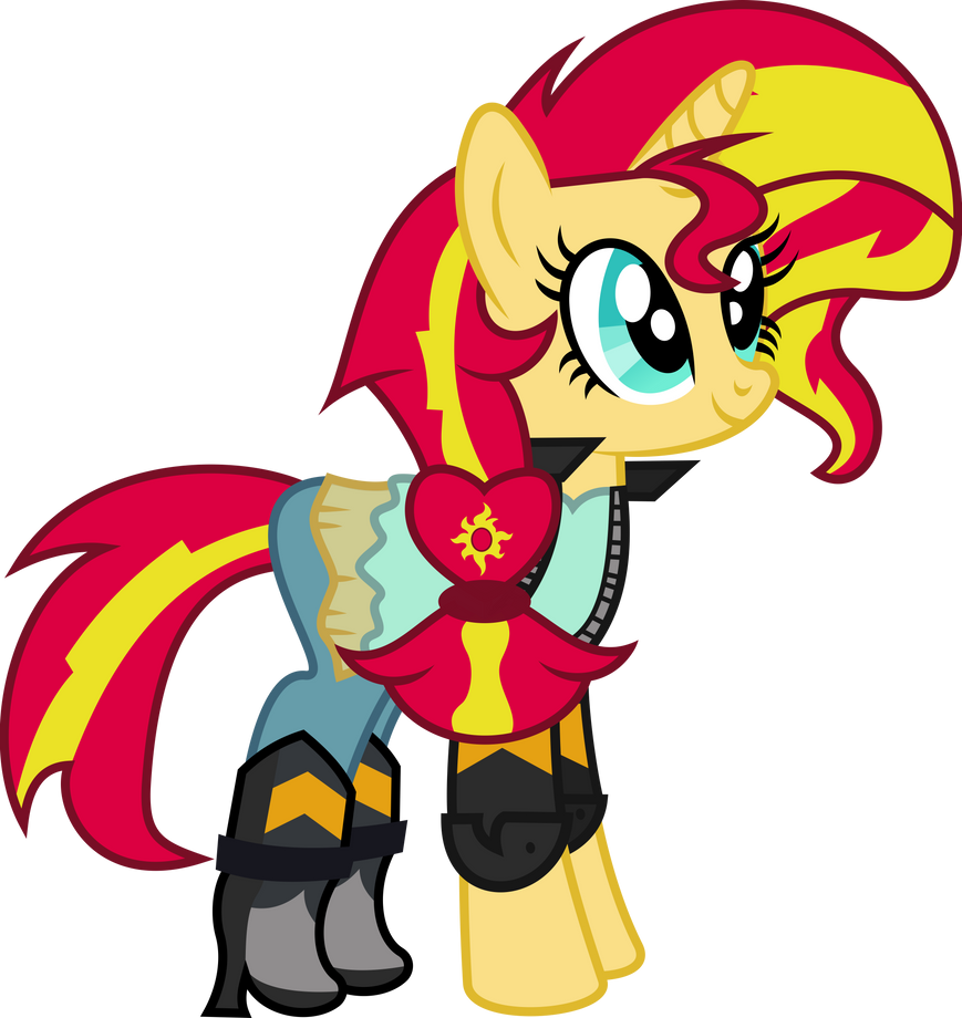 Sunset Shimmer Pony New Mane Style with clothing by 8 Sunset Shimmer Pony New Mane Style with clothing by 8