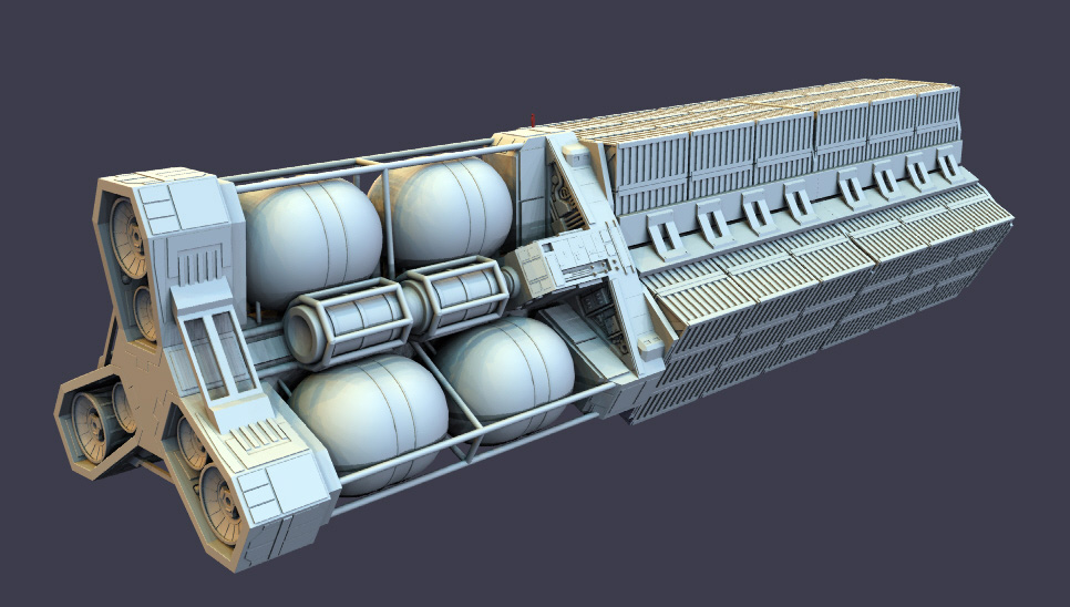 sci-fi cargo barge