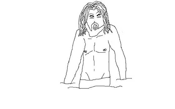 Jason Momoa Sexy Aquaman Lake Shot(uncolored)