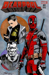 Deadpool Movie Hand Drawn Sketch Cover