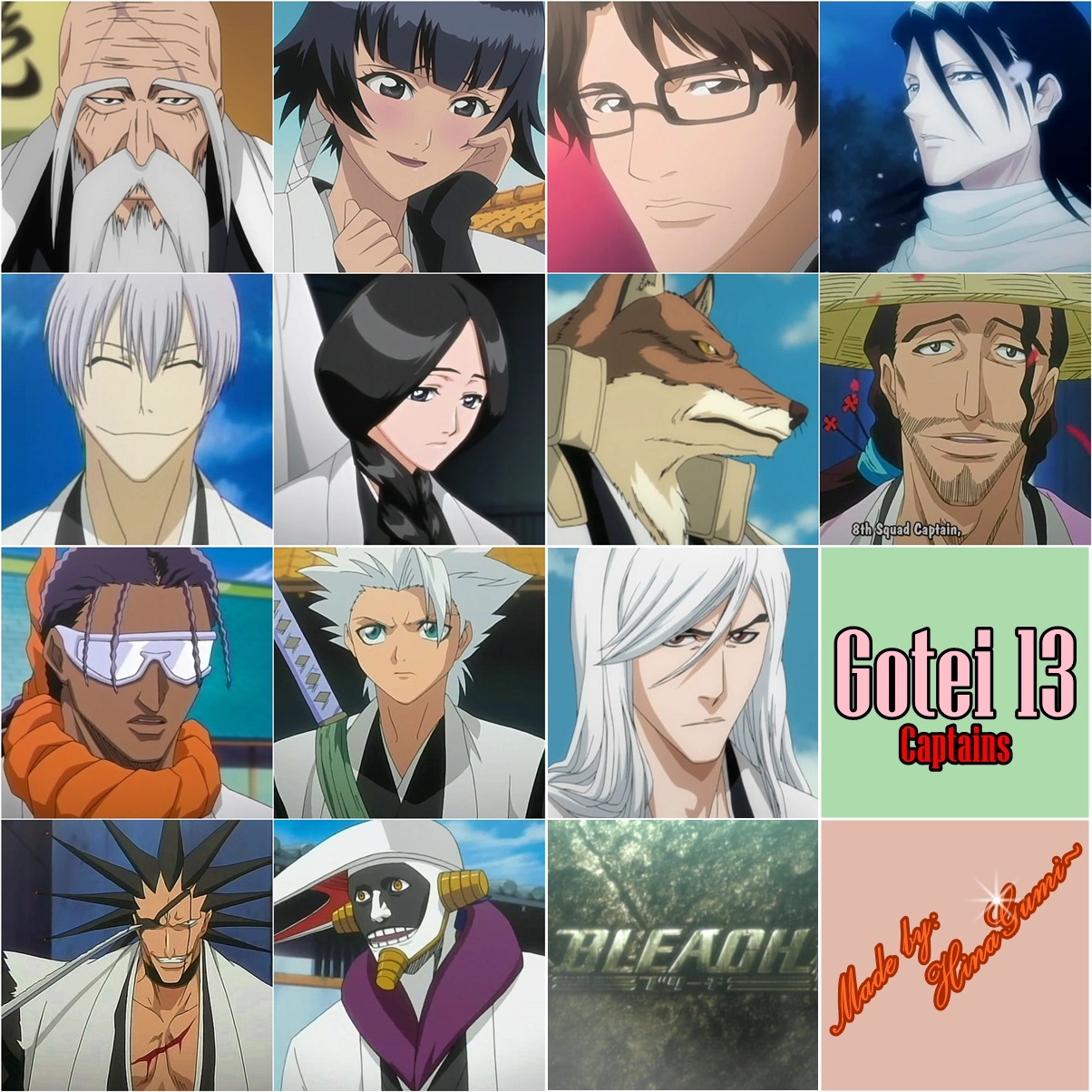 Gotei 13 Captains By Toycute97 On DeviantArt gotei-13-captains-by-toycute97-on-deviantart