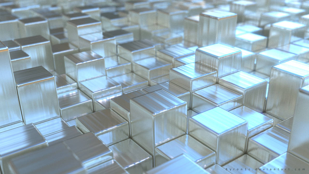 Metallic Blocks Wallpaper by Byron1c on DeviantArt