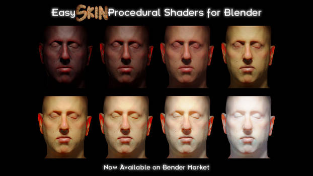 Blender Easy Skin Procedural Shaders - Skin Tones