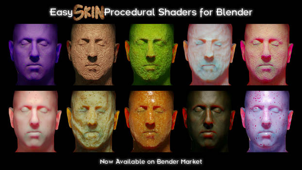 Blender Easy Skin Procedural Shaders - Aliens!