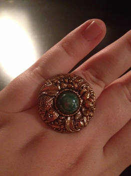 Green Pearl Ring