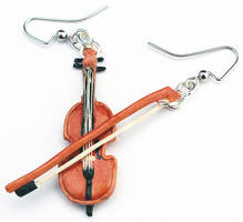Commission - Cello Earrings