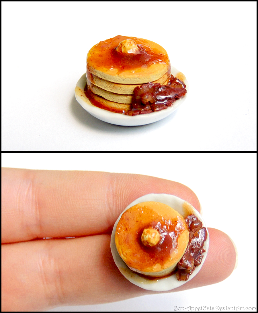 Miniature Pancake Plate with Bacon