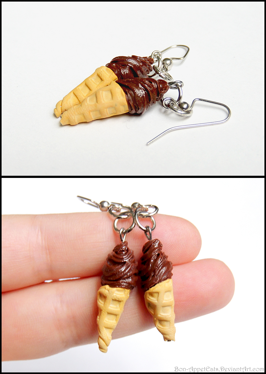 Chocolate Soft Serve Earrings