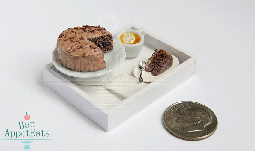 Gift - 1:12 Chocolate Cake Serving Tray