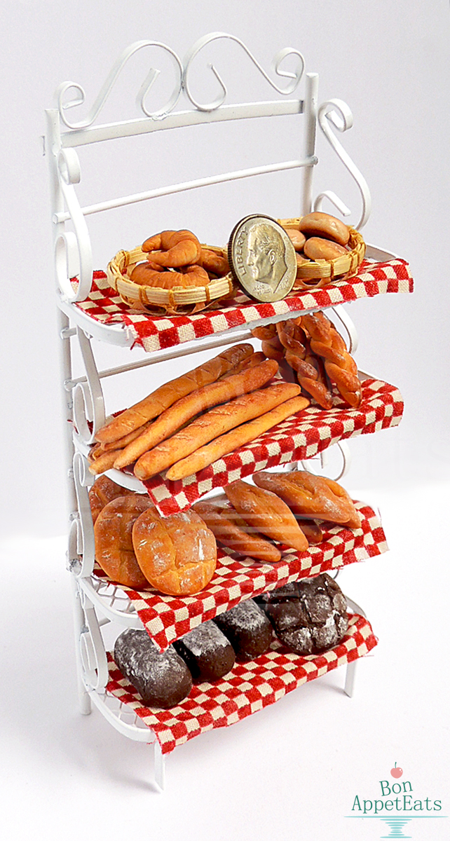 1:12 Bakers Rack with Bread