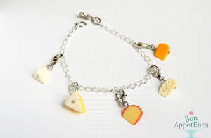 Commission: Cheese Charm Bracelet