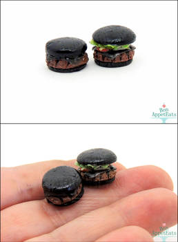 1:12 Miniature Burger King Kuro Burger Set