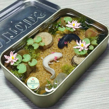 Commission - Axolotl Altoids Pond 2