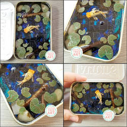 Commission - Galaxy Goldfish Tin Pond