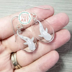 Commission - Whale Shark Earrings