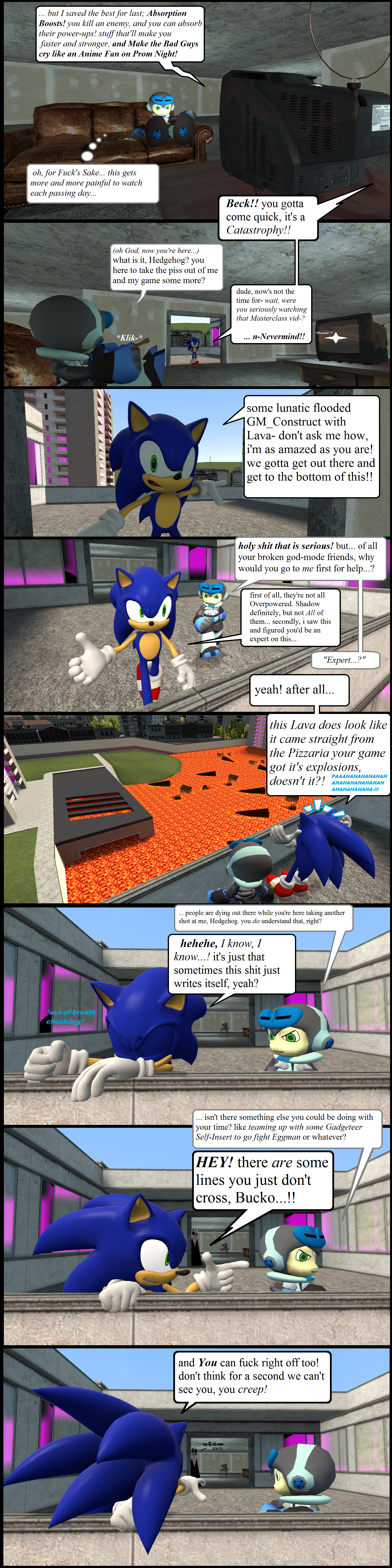 Sonic And Beck The Floor Is Pizza By Blackheartzero On Deviantart