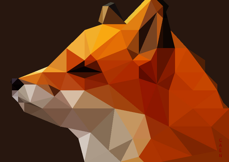 low poly fox