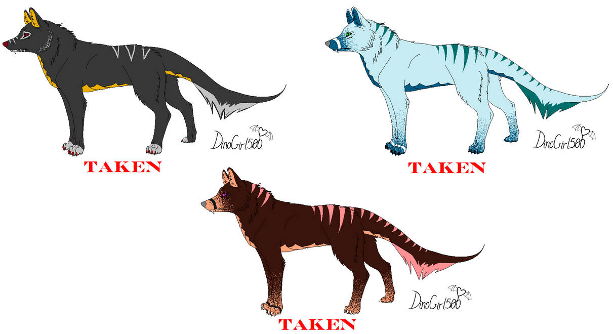 Dragon/Wolf Hybrid Adopts (CLOSED) by DinoGirl500 on DeviantArt