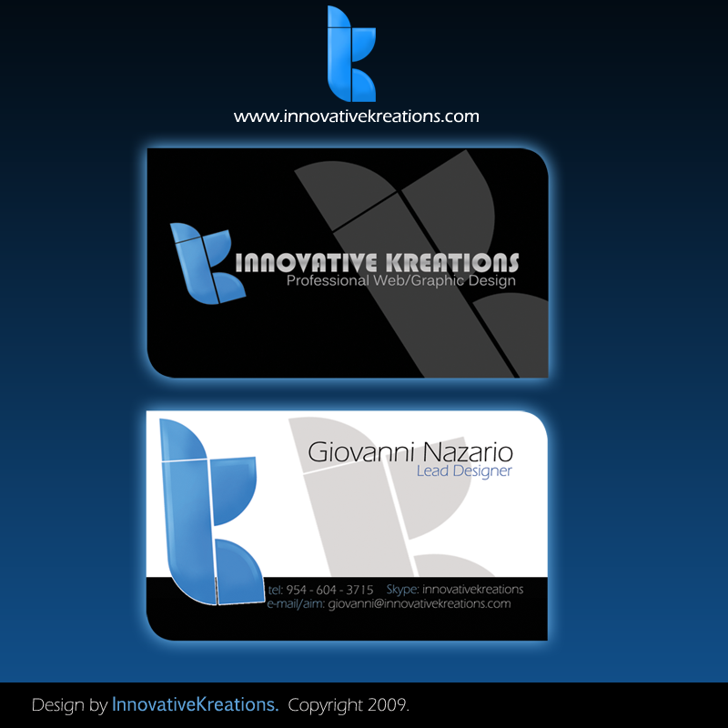 IK Logo-Card design.