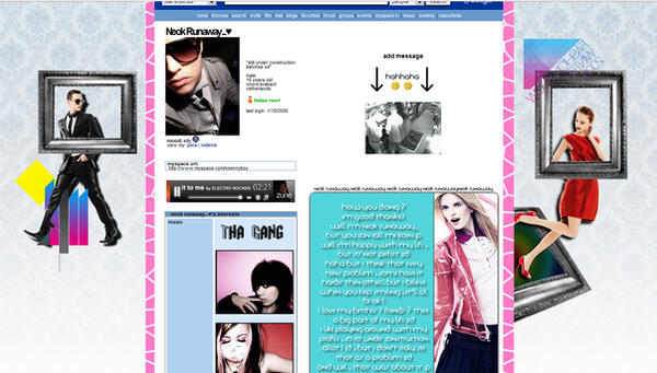 Myspace profile by 10161 on DeviantArt