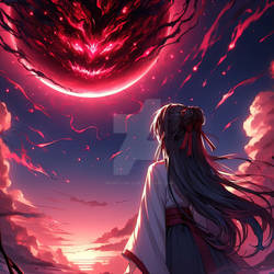 Eclipse of the Crimson Sky