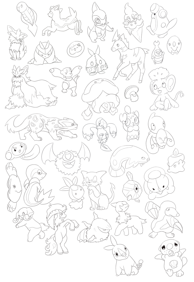 38 Unova Pokemon Outlines By 11h On Deviantart 38 Unova Pokemon Outlines By 11h On Deviantart