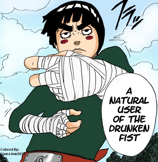 Rock Lee Manga-Drunken Fist