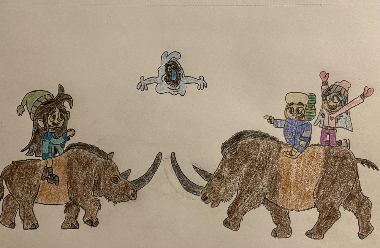 Eleraffe Zoocember 2024: Two Woolly Rhinos by Eleraffe on DeviantArt