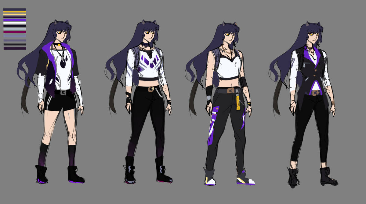 Blake Concept Sketches by shana340 on DeviantArt
