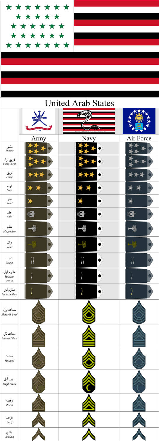 Rank insignia of the United Arab States (Mirage) by Alkar555 on DeviantArt