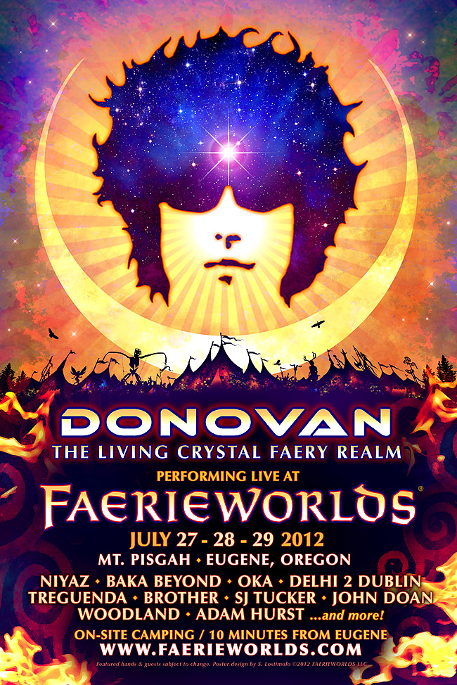 FAERIEWORLDS 2012 - Donovan Poster by bonegoddess