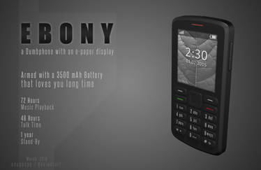 Ebony - a concept e-paper  Dumb phone