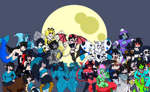 30 Day Monster girl challenge Day: 28 Group Photo